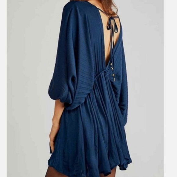 Free People Navy Mini Arzel Dress - Picture 3 of 12